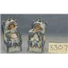 Image 1 : 2 GERMAN BISQUE FIGURINES OF BOY & GIRL MOLD # 6"...