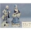 Image 1 : 2 BLU & WHT PORCELIAN FIGURINES BOY & GIRL 8" TALL...