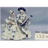 Image 1 : 1 BLU & WHT PORCELIAN FIGURINE MAN & WOMAN 8" TALL...