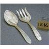 Image 1 : 2 MOTHER OF PEARL FINISH SALAD AND SPOON....