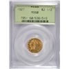 Image 1 : 1927 $2.50 INDIAN GOLD PCGS MS 60 GREEN LABEL VERY UNDER-GRADED