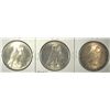 Image 2 : THREE VERY NICE UNCIRCULATED PEACE SILVER DOLLARS, 1922-P, 1923-P, AND 1924-P