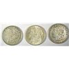 Image 1 : THREE NICE CIRCULATED MORGAN SILVER DOLLARS, 1921-P, 1921-D, AND 1921-S