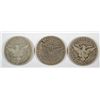 Image 2 : 1911 P, D, S BARBER HALF DOLLARS VG-F