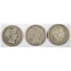 Image 1 : 1912 P, D, S BARBER HALF DOLLARS VG