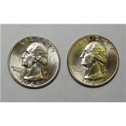 1949PD  Washington quarters