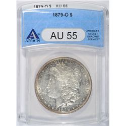 1879-O MORGAN DOLLAR ANACS AU55