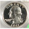 Image 1 : 1961 WASHINGTON QUARTER PROOF 69 FROSTED CAMEO
