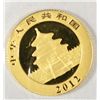 Image 2 : 2012 1/10Th OUNCE .999 GOLD CHINESE PANDA