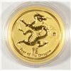 Image 1 : 2012 AUSTRALIAN YEAR OF THE DRAGON 1/10 OUNCE ,9999 GOLD COIN