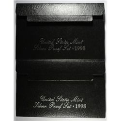 ( 2 ) 1998 UNITED STATES SILVER PROOF SETS IN ORIGINAL MINT PACKAGING