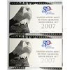 Image 1 : ( 2 ) 2007 UNITED STATES STAT QUARTER SILVER PROOF SETS IN ORIGINAL MINT PACKAGING