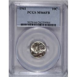 1941 MERCURY DIME PCGS MS 66 FB