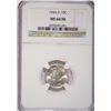 Image 1 : 1944 D MERCURY DIME NGC MS 64 FB