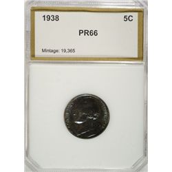1938 JEFFERSON NICKEL GEM PROOF