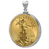 Image 1 : 2012 1/4 oz Gold Eagle White Gold Pendant (DiamondScrew