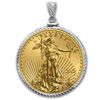 Image 2 : 2012 1/4 oz Gold Eagle White Gold Pendant (DiamondScrew