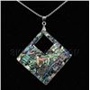 Image 1 : Natural 62.00ctw Mother Of Pearl Silver Pendant