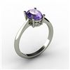 Image 1 : Tanzanite 1.35 ctw Ring 14kt White Gold