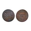 Image 1 : Thomas Church Token. Bow. 5-34. Copper. Plain edge. Thin. 7.1 gms. Unc. Lustrous Brown. Eight exampl