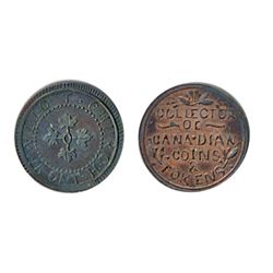 Thomas Church Token. Bow. 7-24. Copper. Plain edge. Medium thick. 7.7 gms. Unc. 30% lustre.