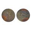 Image 1 : Thomas Church Token. Bow. 8-27. Copper. Plain edge. Medium thick. 7.0 gms. 20% lustre. Some heavy to