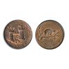 Image 1 : Thomas Church Token. Bow. 14-50. Copper. Plain edge. Thin. 10.8 gms. Unc. 70% lustre.