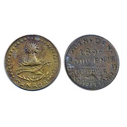 Thomas Church Token. Bow. 35-48. Brass. Plain edge. Medium thick. 9.2 gms. Unc.