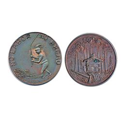 Thomas Church Token. Bow. 36-39. Copper. Plain edge. Thick. 14.4 gms. Unc. 70% red lustre. Only thre