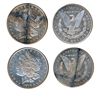 Image 1 : $1.00. Morgan type. 1878. 7 Feathers. Mint State-63; 1898. Mint State-63. Both dollars are brilliant