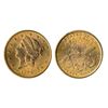 Image 1 : $20.00 Gold. Liberty type. Unc-60. Brilliant yellow lustre. Ex. Canadian Coinisseur, Feb. 24-25, 200