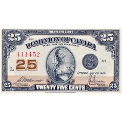 25 CENTS. July 2, 1923. DC-24c. McCavour. No. 411452. PCGS Unc-63.