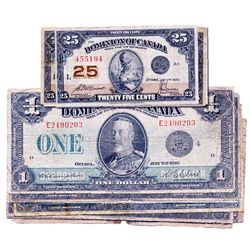 25 CENTS. July 2, 1923. DC-24c. McCavour. VF, (3 pcs.); DC-24d. Campbell. VF. (2 pcs.). $1.00. March