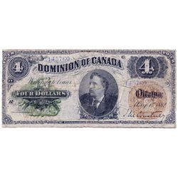 $4.00. May 1, 1882. DC-10. No. 145760/C. Watermarked. PCGS Very Good-10.