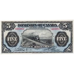 $5.00. May 1, 1912. DC-21c. No. B465084/C. No Seal. Boville, r. PMG Choice Unc-63. The popular ‘Trai