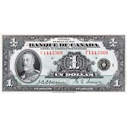 $1.00. 1935 Issue. BC-2. French Text. No. F1443569/D. PCGS CH. Unc-58 PPQ. The appearance of a Unc.