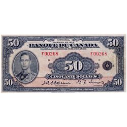 $50.00. 1935 Issue. BC-14. French Text. No. F00268/D. PMG graded Very Fine-25.