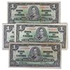 Image 1 : $1.00. 1937 Issue. BC-21a. Osborne-Towers. VG. (5 pcs.); Fine. (1 pc.); BC-21b. Gordon-Towers. Narro