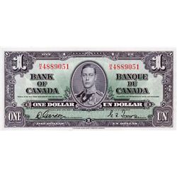 $1.00. 1937 Issue. BC-21b. Gordon-Towers. Narrow panel. No. H/A4889051. CU.