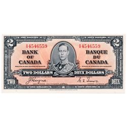 $2.00. 1937 Issue. BC-22c. Coyne-Towers. No. K/R4546559. A Choice Uncirculated note, with Excellent