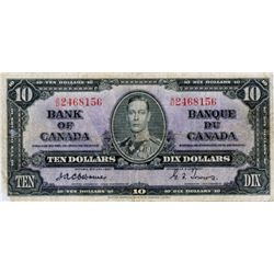 $10.00. 1937 Issue. BC-24a. Osborne. No. A/D2468156. PCGS Fine-15.