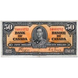 $50.00. 1937 Issue. BC-26c. Coyne-Towers. No. B/H4933752. PCGS graded EF-40.