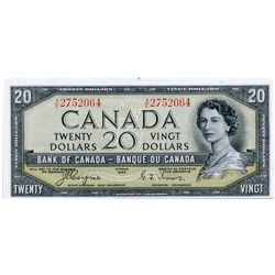 $20.00. 1954 Issue. BC-33a. Coyne-Towers. ‘Devil’s Face’. No. A/E0275064. PCGS graded Ch. Unc-63. PP