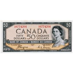 $50.00. 1954 Issue. BC-34a. Coyne-Towers. ‘Devil’s Face’. No. A/H0774204. PCGS Ch. Unc-64. PPQ.