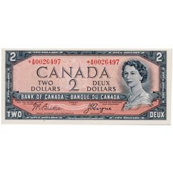 $2.00. 1954 Issue. BC-38aA. Beattie-Coyne. No. *A/B0026497. PCGS graded CH AU-55.