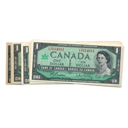 $1.00. 1967 Issue. BC-45a. 1867-1967. (5 pcs.); BC-45b. (41 pcs.). Mixed prefixes. All EF to Unc, av