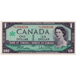 $1.00. 1967 Issue. BC-45bA. No. L/O7019239. PCGS Ch. Unc-64 PPQ.