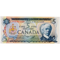 $5.00. 1972 Issue. BC-48bA. Lawson-Bouey. No. *SF2416239. BCS graded Original Unc-60.