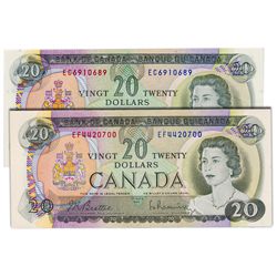 $20.00. 1969 Issue. BC-50a. Beattie-Rasminsky. No. EC6910689. CCCS graded Choice Unc-63. No. EF44207