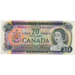 $20.00. 1969 Issue. BC-50bA. Lawson-Bouey. No. *WN1302117. CCCS graded Unc-60.